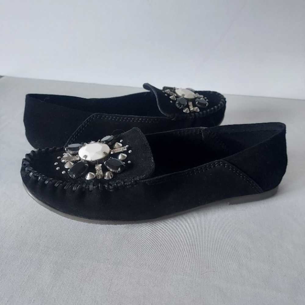 NWoB Free People Black Suede Crystal Embellished … - image 3