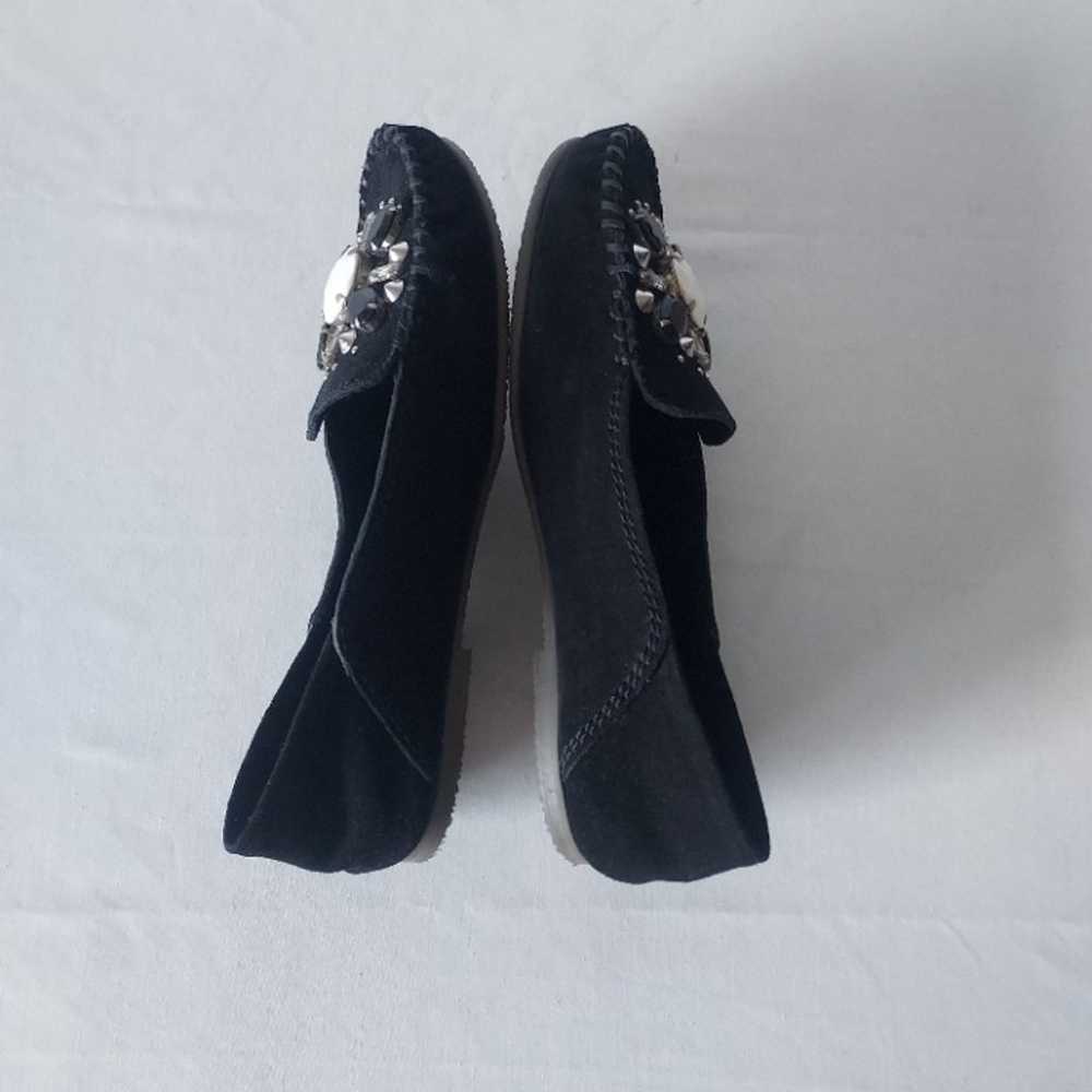 NWoB Free People Black Suede Crystal Embellished … - image 5