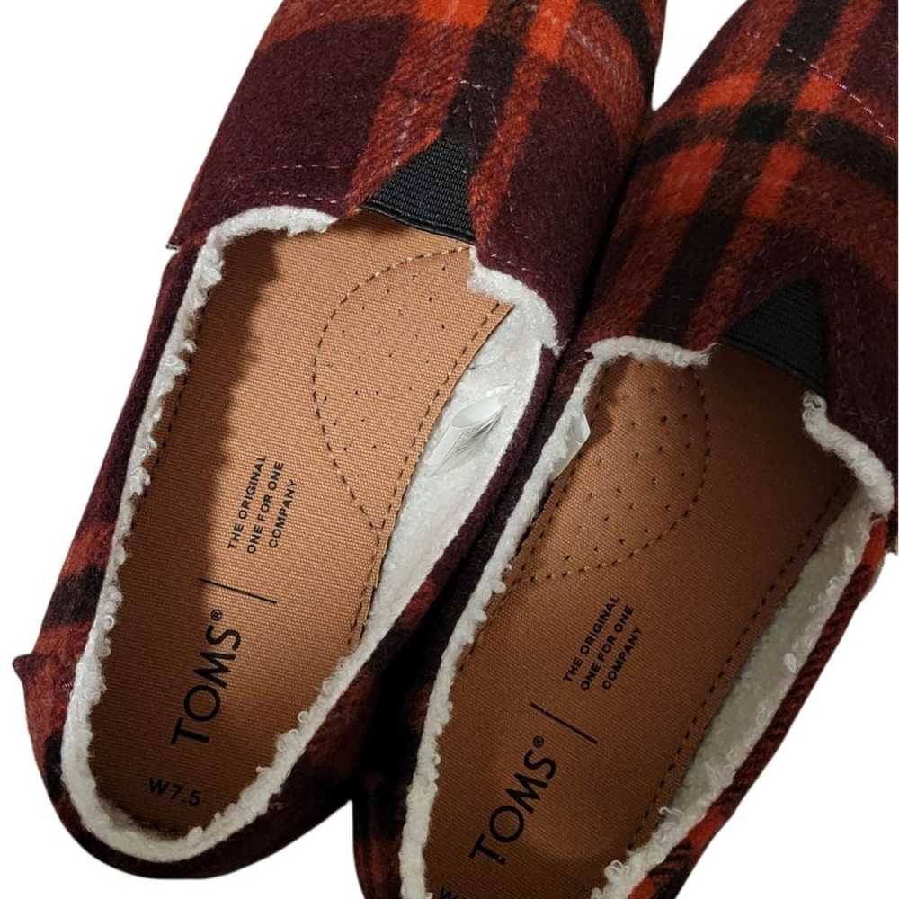 TOMS Women's Belmont Flannel Red Plaid With Faux … - image 2