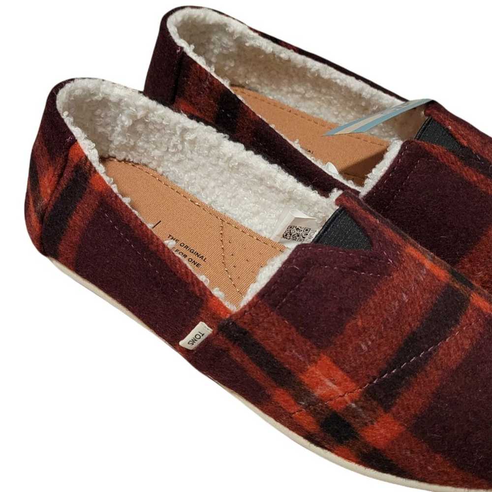 TOMS Women's Belmont Flannel Red Plaid With Faux … - image 6