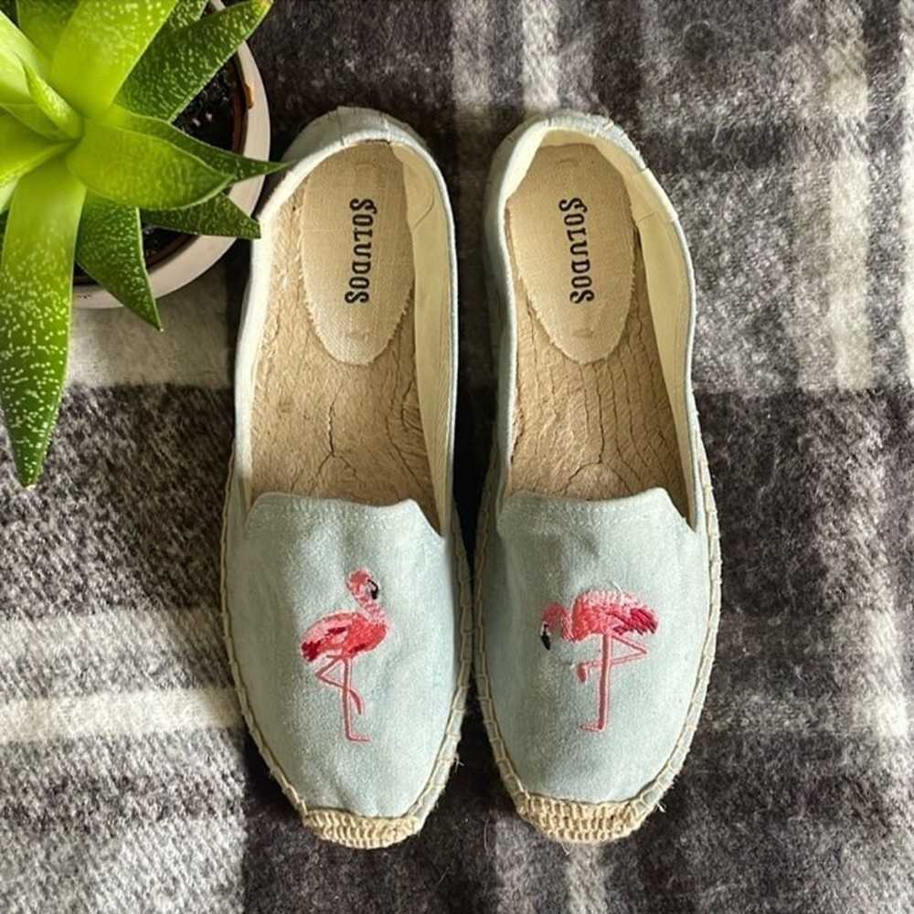 Soludos Flamingo Espadrilles Slip-On Canvas Shoes - image 3