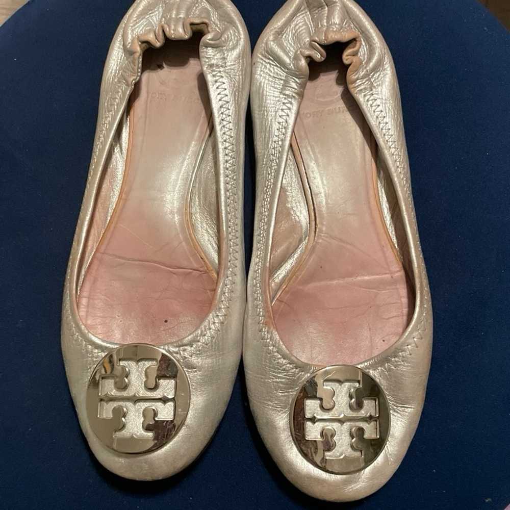 Tory Burch Leather Ballet Flats - Size 8 - image 2