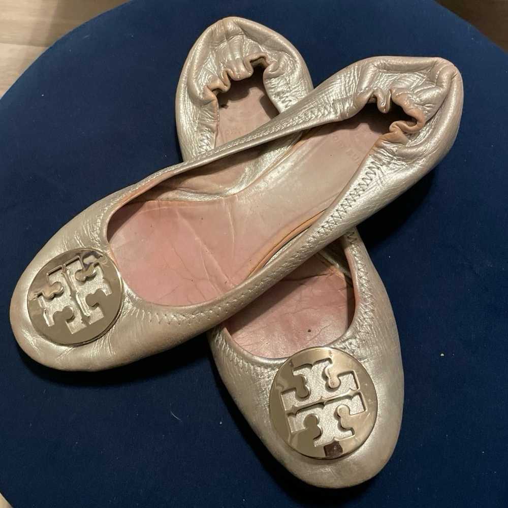 Tory Burch Leather Ballet Flats - Size 8 - image 3
