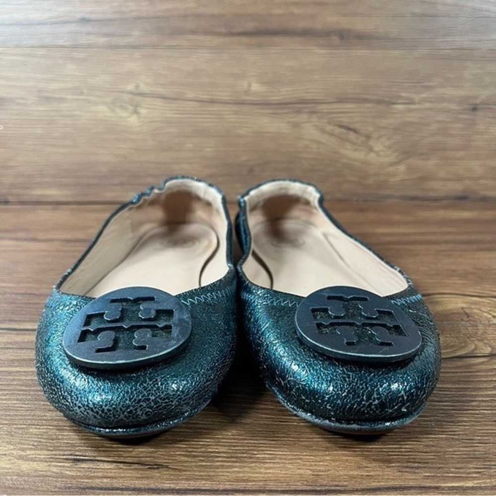 Tory Burch Minnie Blue Glitter Slip-On Flats Wome… - image 2