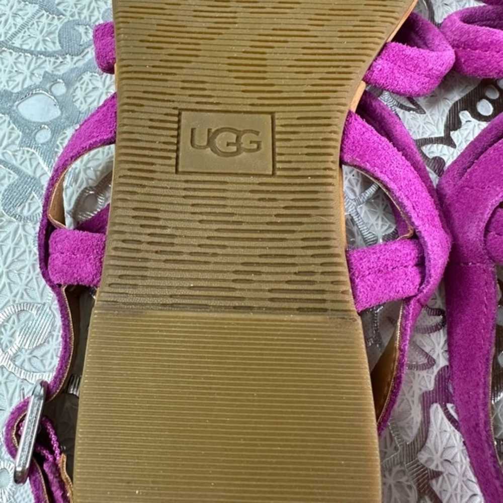 LIKE NEW UGG® mytis pink Strappy Flat Suede Ankle… - image 9