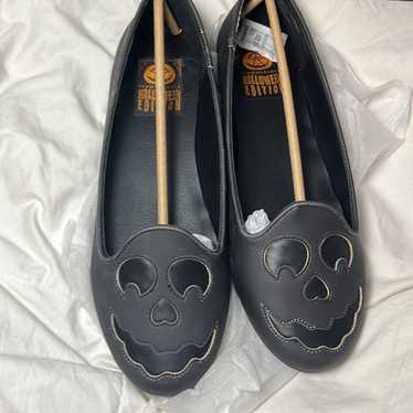 Strange Cvlt [sz 7] Lydia Black Cats Halloween store Tattoos Gothic Punk Flats Shoes