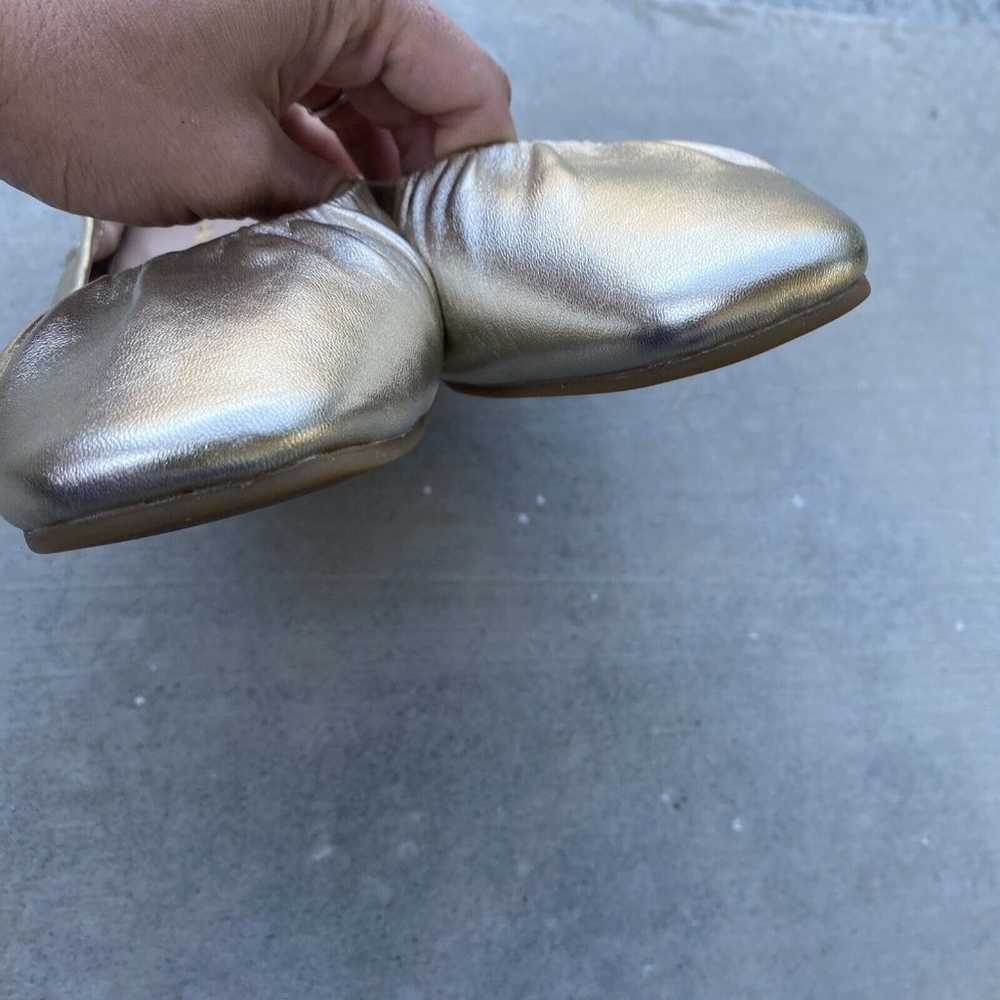 COLE HAAN York Soft Ballet Flats Size 11 Gold Lea… - image 8