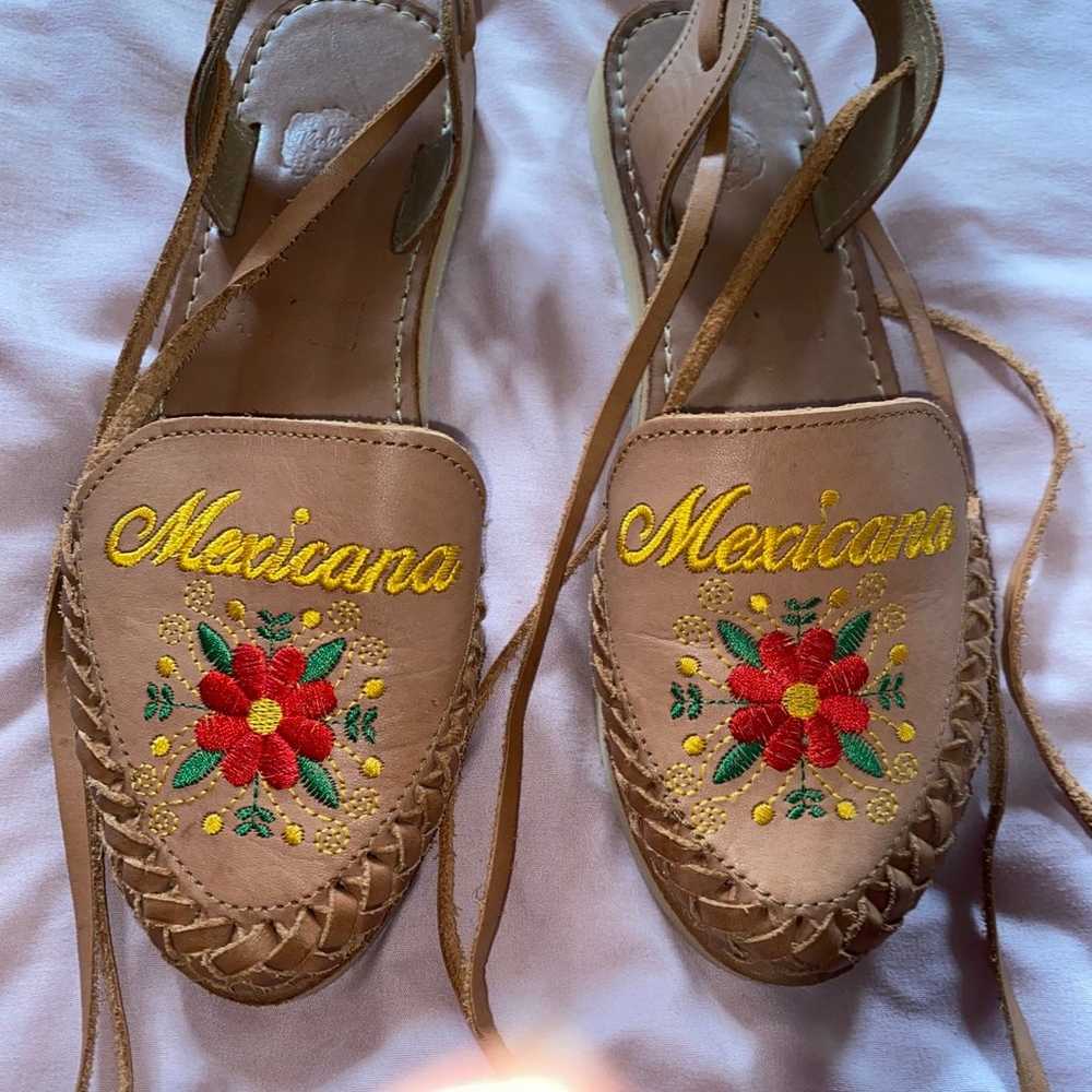 Mexicana Lace Up Huaraches - image 2