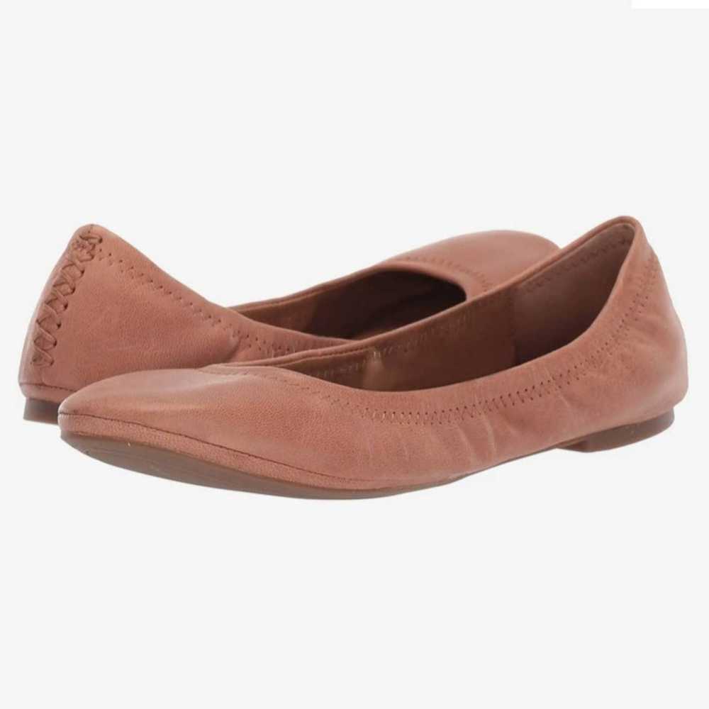 NWOT Lucky Brand Emmie Suede Ballet Flat in tan c… - image 1