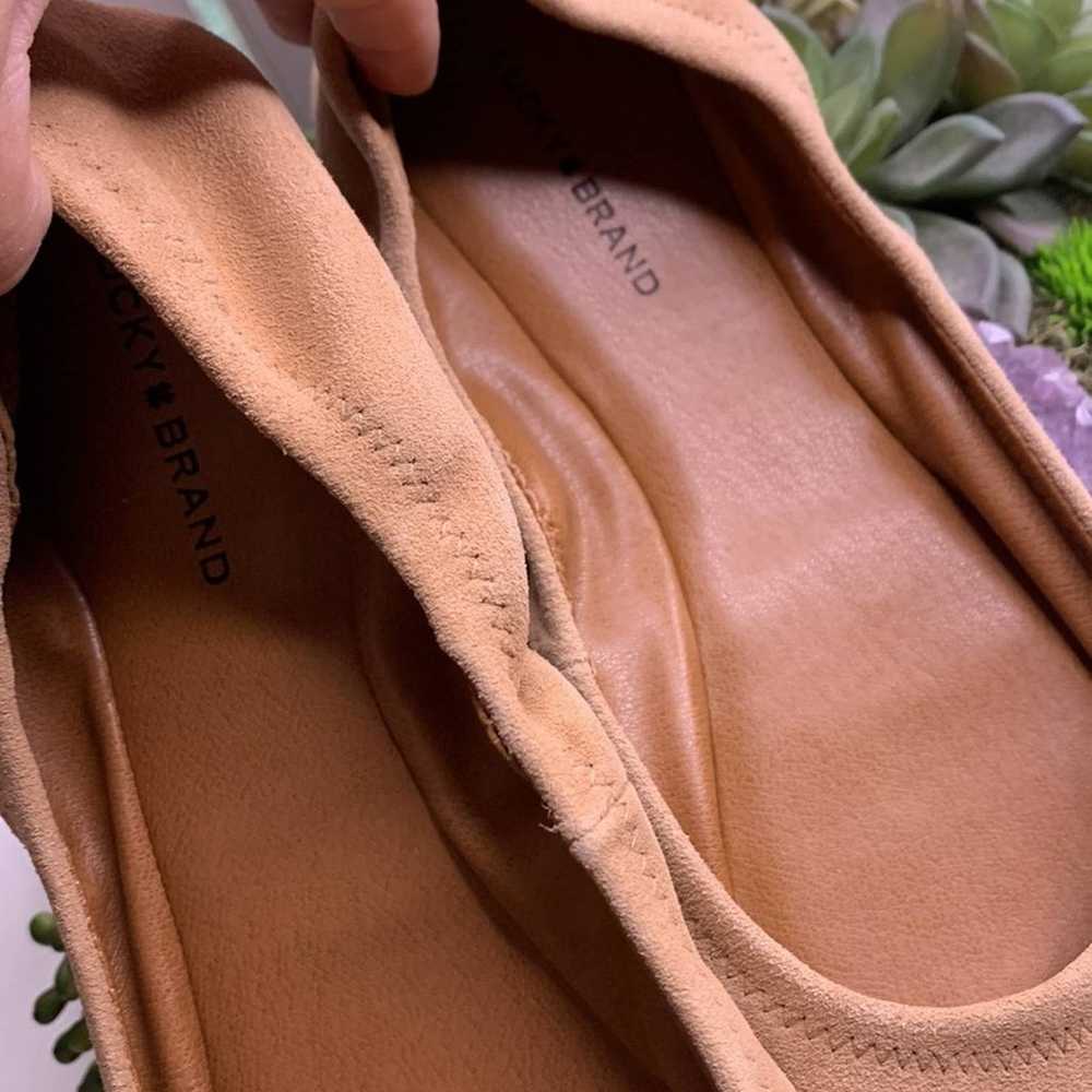 NWOT Lucky Brand Emmie Suede Ballet Flat in tan c… - image 5