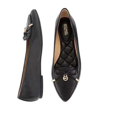 MICHAEL Michael Kors Nancy Leather Bow Flat, Black - image 1