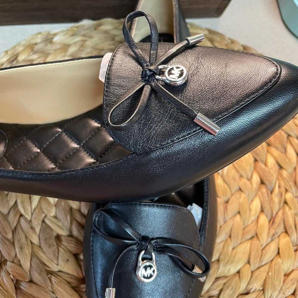 MICHAEL Michael Kors Nancy Leather Bow Flat, Black - image 4