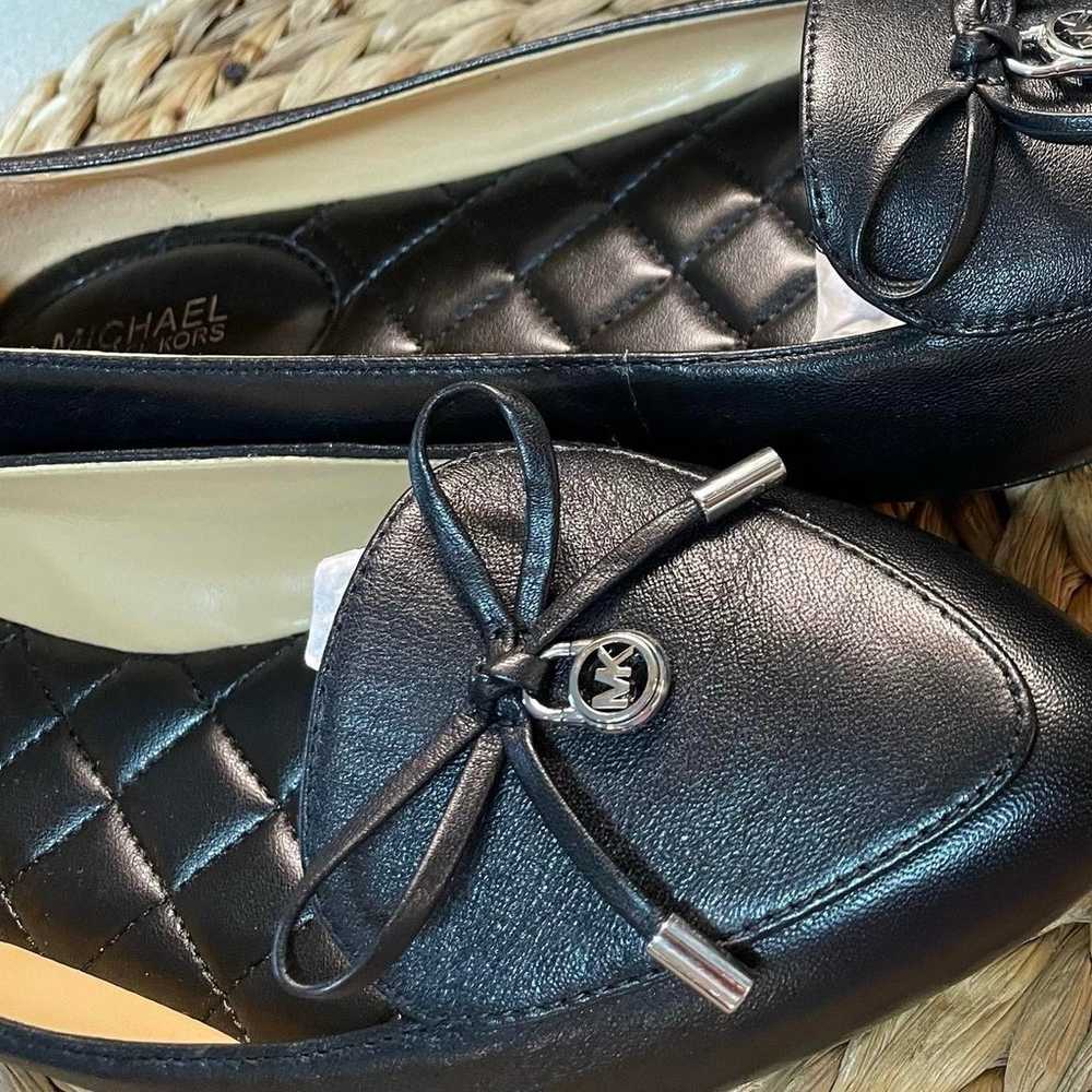 MICHAEL Michael Kors Nancy Leather Bow Flat, Black - image 6