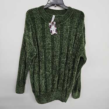Green Cable Knit Long Sleeve Sweater - image 1
