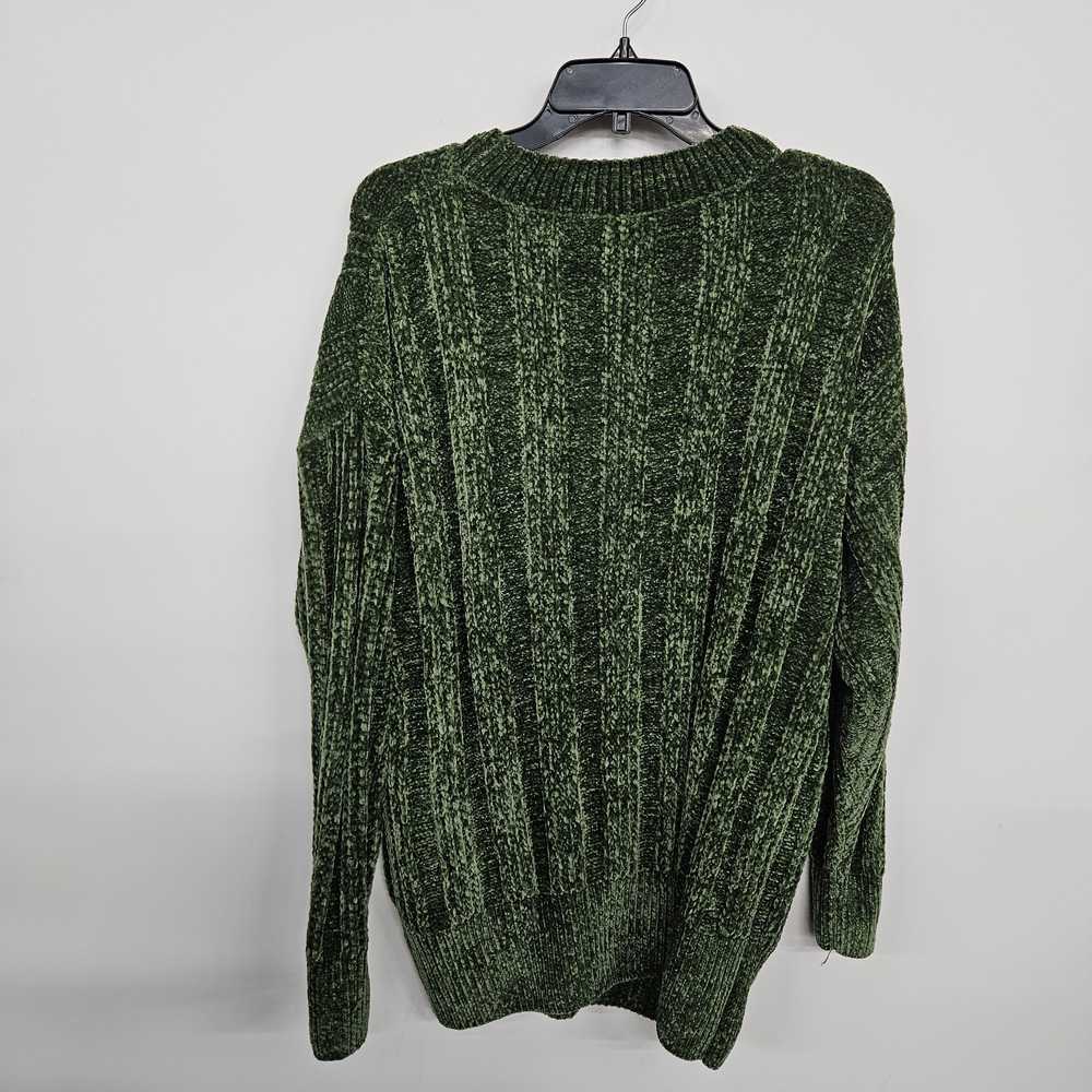 Green Cable Knit Long Sleeve Sweater - image 2