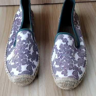 Tory Burch Floral Print Espadrille Flats Size 7 F… - image 1