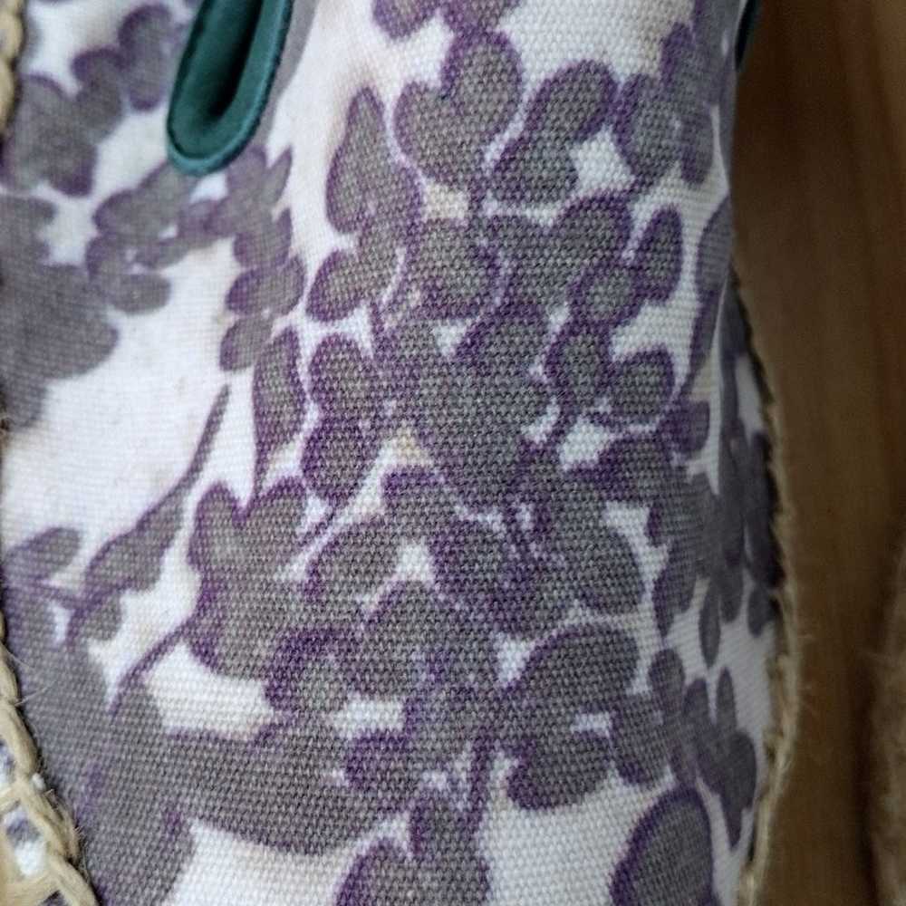 Tory Burch Floral Print Espadrille Flats Size 7 F… - image 3