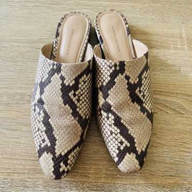 Banana Republic Snake Print Mules