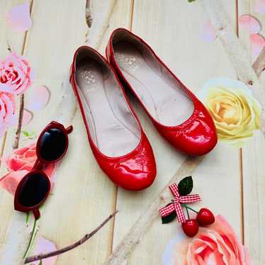 Vince Camuto Red Patent Leather Flats