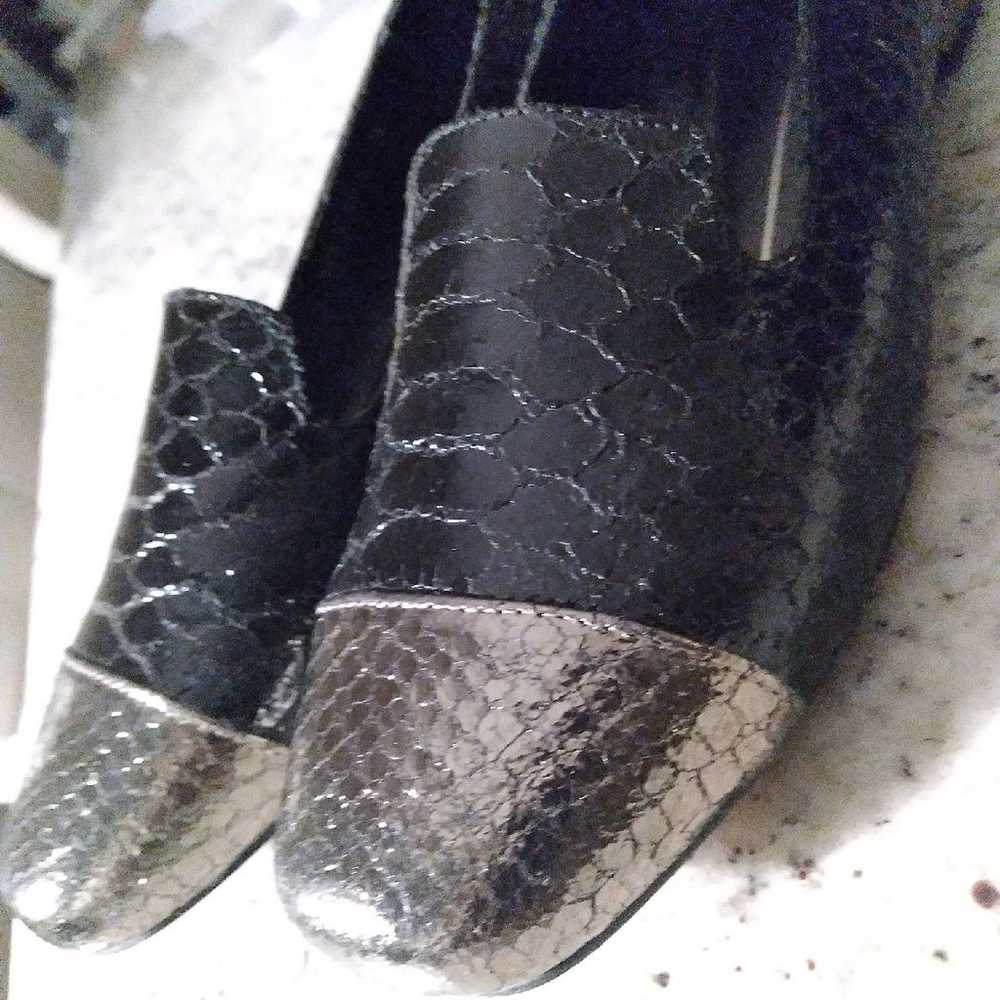 Dolce Vita  Black Snake Leather Oxfords Loafers - image 1
