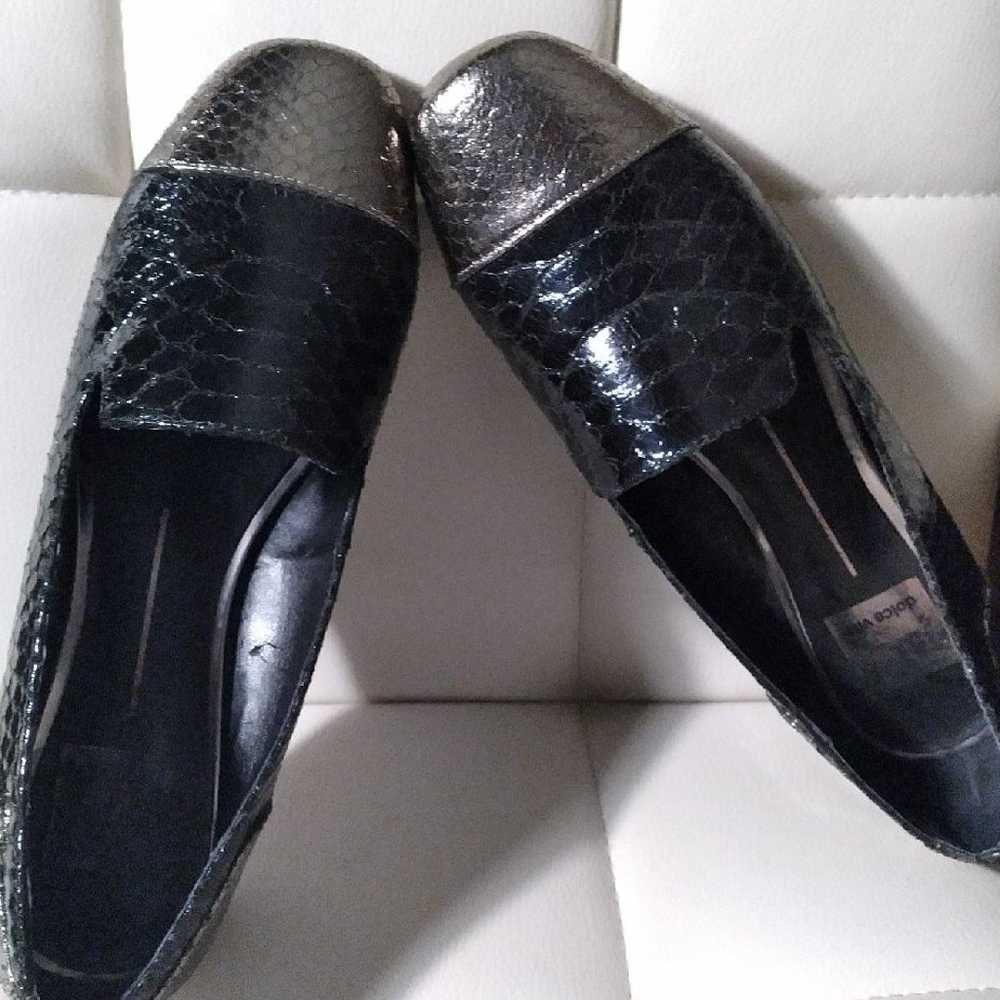 Dolce Vita  Black Snake Leather Oxfords Loafers - image 7