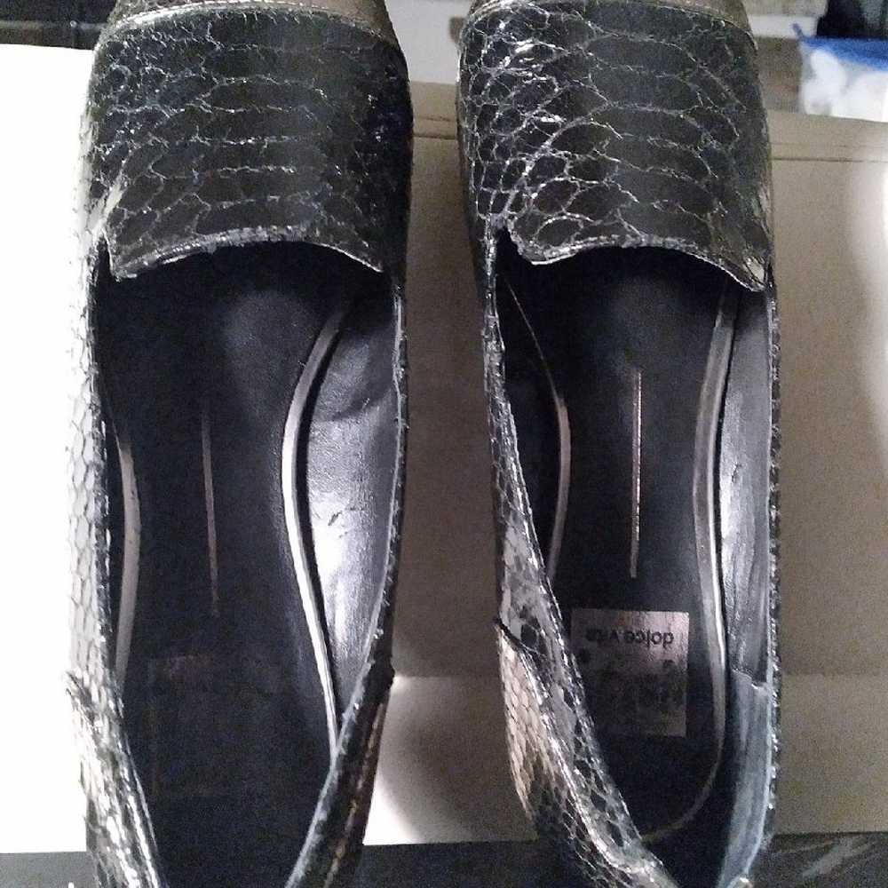 Dolce Vita  Black Snake Leather Oxfords Loafers - image 9