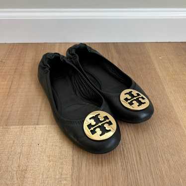 Tory Burch Claire Ballet flats in black and gold - image 1