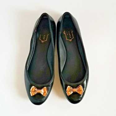 Ted Baker Womens Imme 2 Black Ballet Flats Bow Sz… - image 1