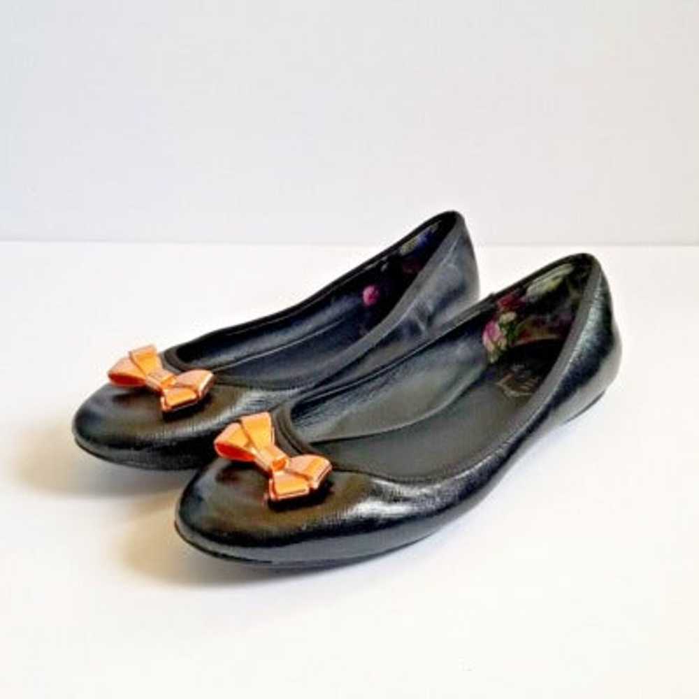 Ted Baker Womens Imme 2 Black Ballet Flats Bow Sz… - image 2