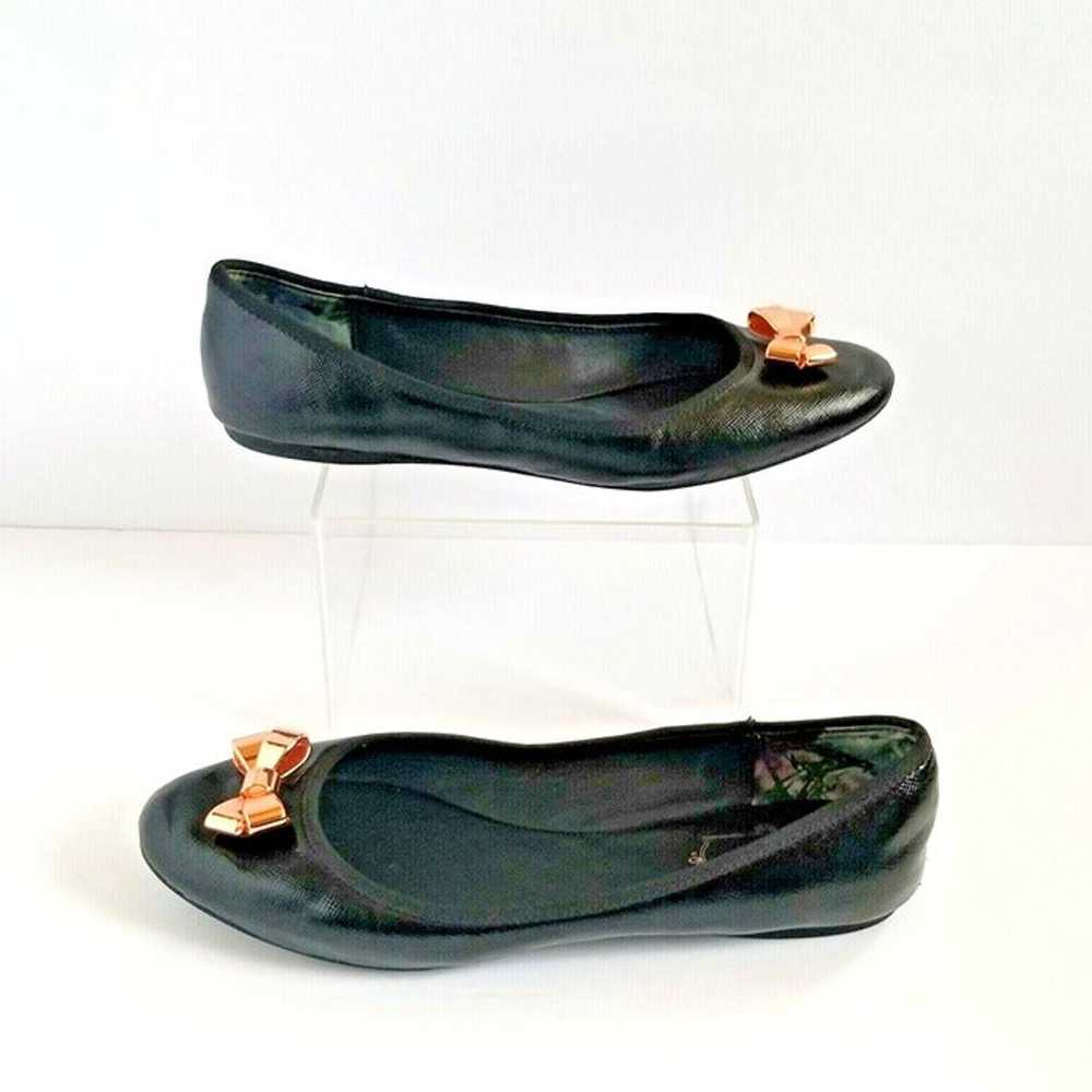 Ted Baker Womens Imme 2 Black Ballet Flats Bow Sz… - image 4