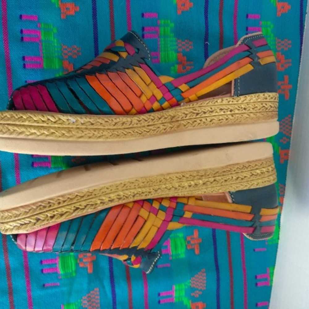 Bonito Zapato Huarache Mexicano Multicol - image 3