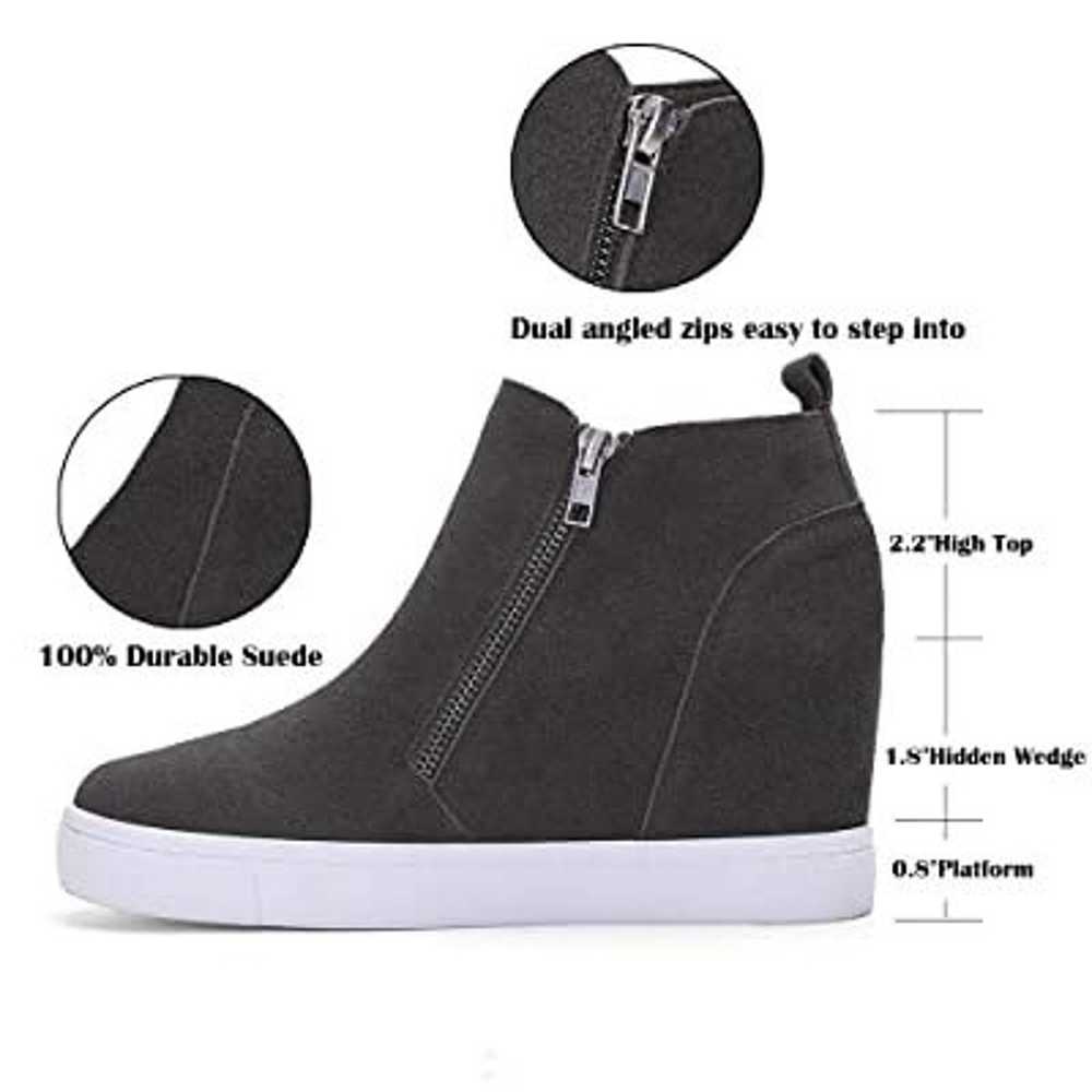 Round Toe Wedge Sneakers - image 2