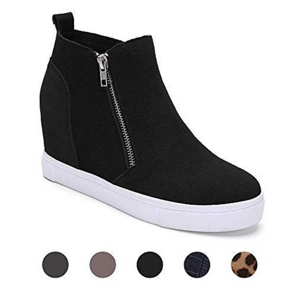 Round Toe Wedge Sneakers - image 3