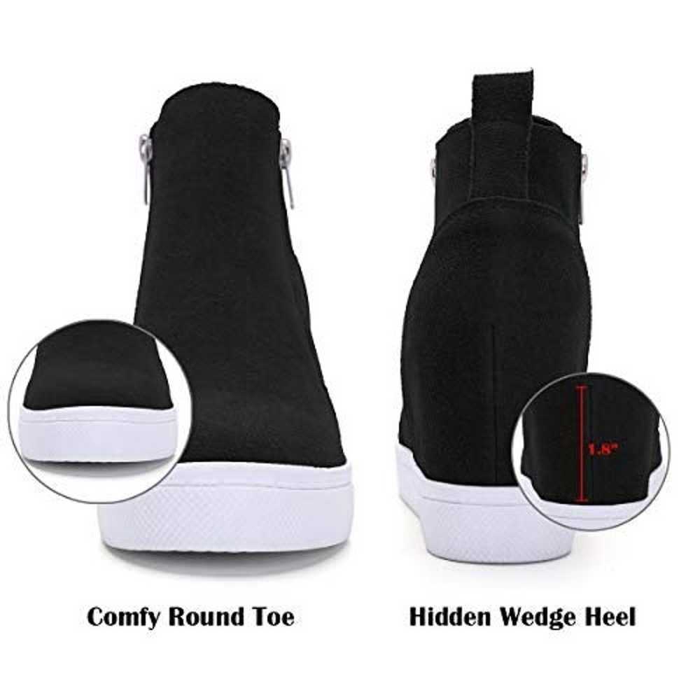 Round Toe Wedge Sneakers - image 4