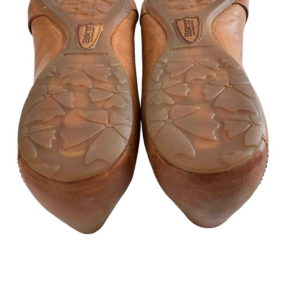 Born Lilly Tan Leather Flat Shoes Size 8.5W - image 10