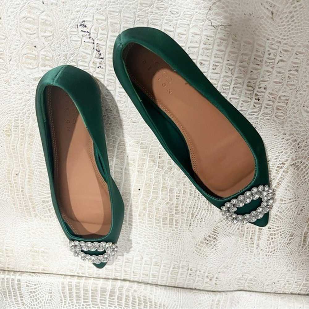 Asos Women’s Green Jewel Detail Flats - Size 8 - image 3