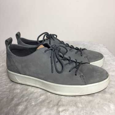 Ecco Soft 8 Leather Suede Sneaker Grey 39