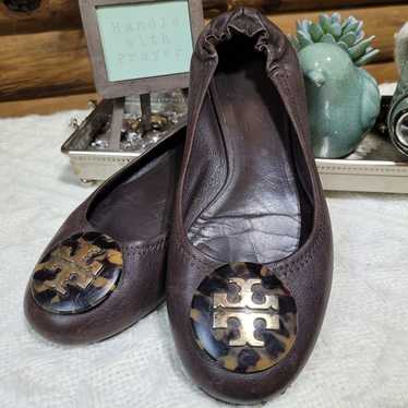 Tory Burch Dark Brown Tortoise Shell Ballet Flats - image 1