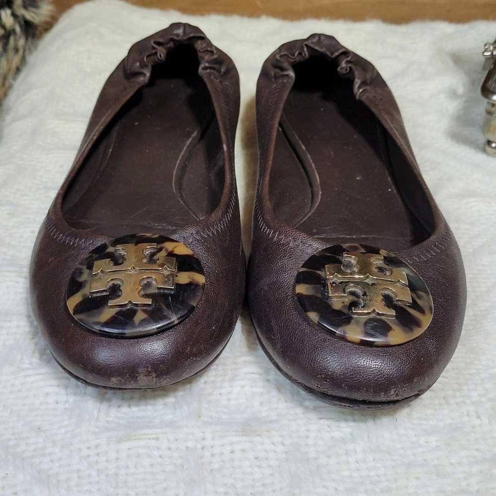 Tory Burch Dark Brown Tortoise Shell Ballet Flats - image 2