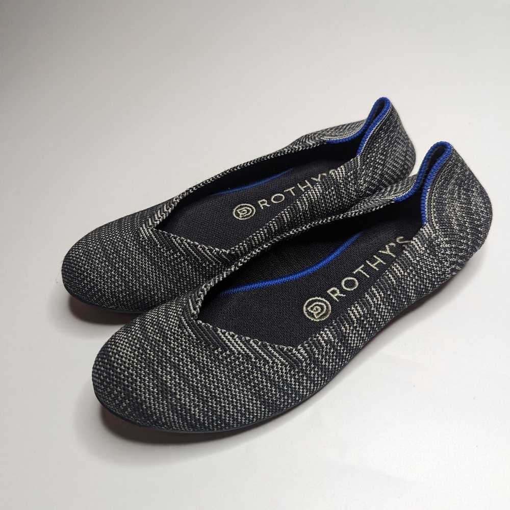 ROTHY'S The Flat Granite Heather Round Toe Ballet… - image 1