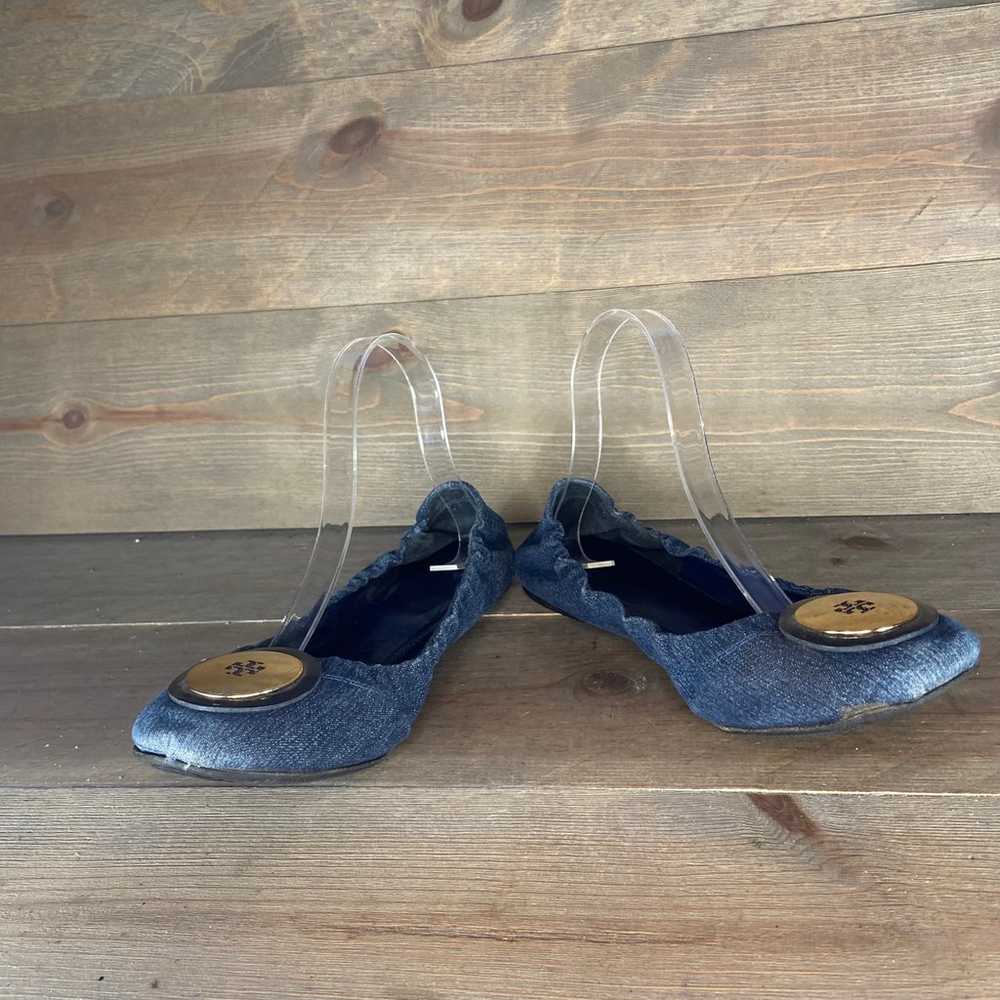 Tory Burch Womens size 9 shoes blue denim slip on… - image 3