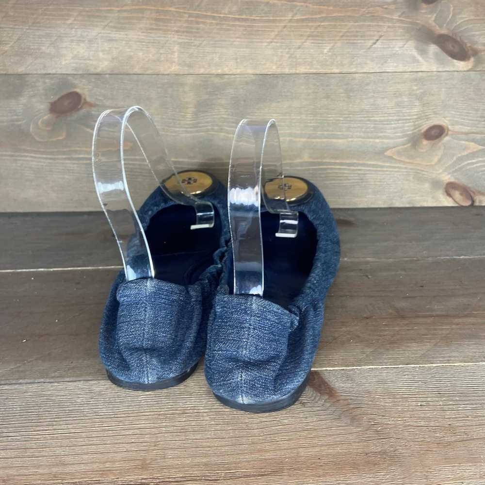 Tory Burch Womens size 9 shoes blue denim slip on… - image 4