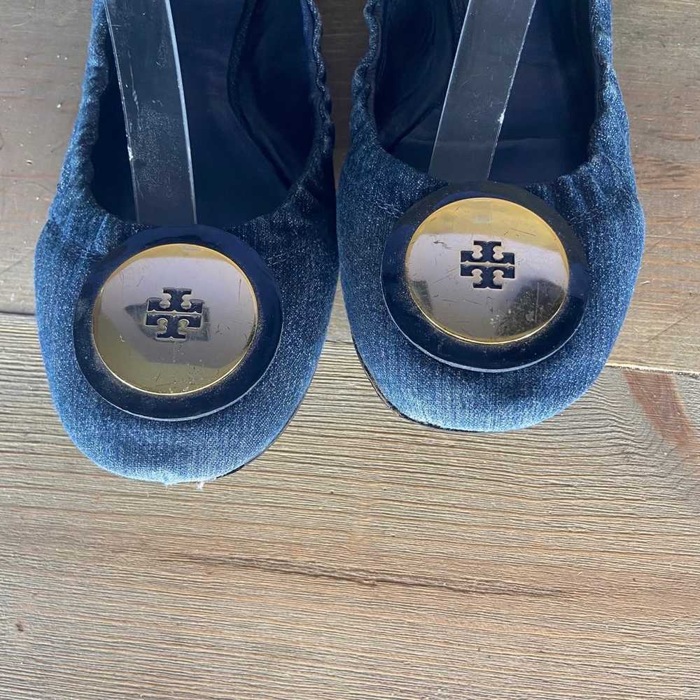 Tory Burch Womens size 9 shoes blue denim slip on… - image 6