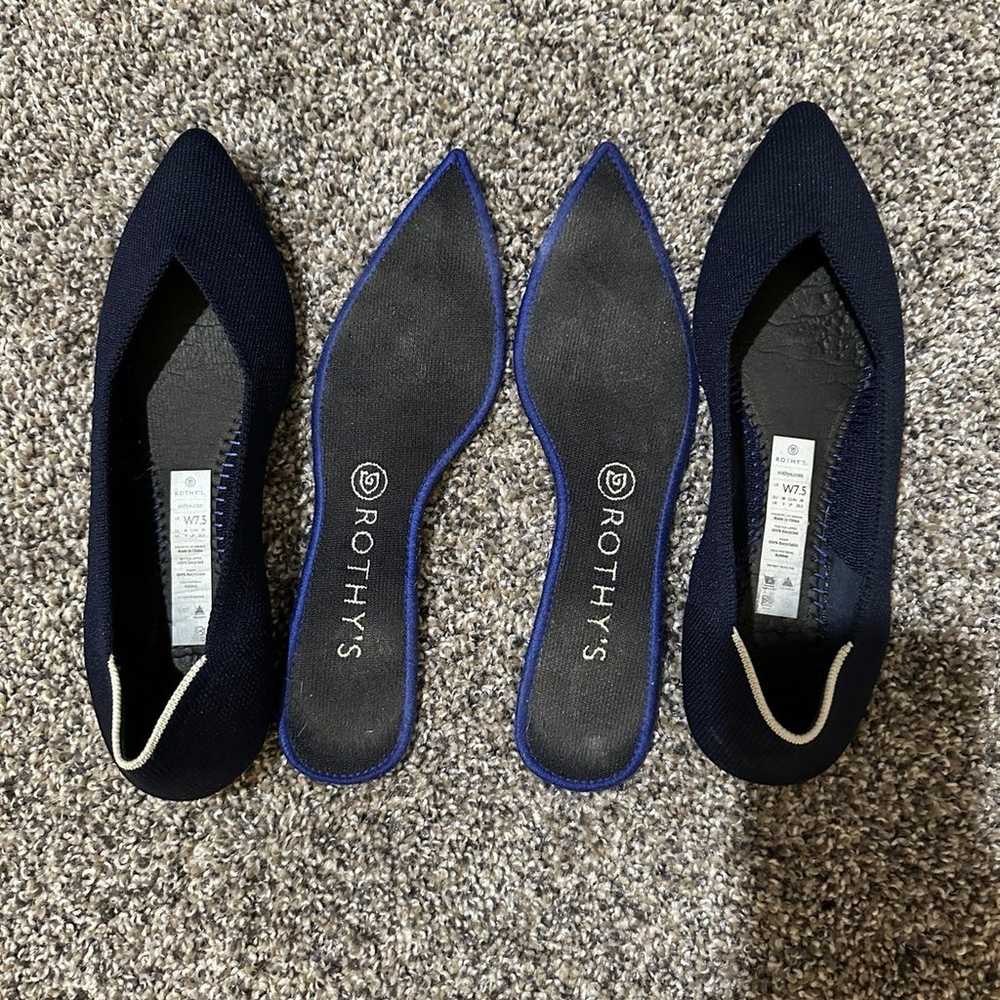 Rothy’s Shoes Flats  navy blue 6.5 - image 6