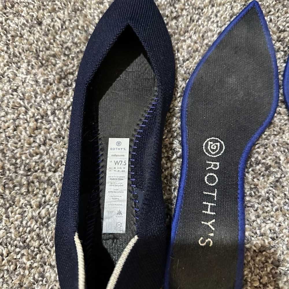 Rothy’s Shoes Flats  navy blue 6.5 - image 7