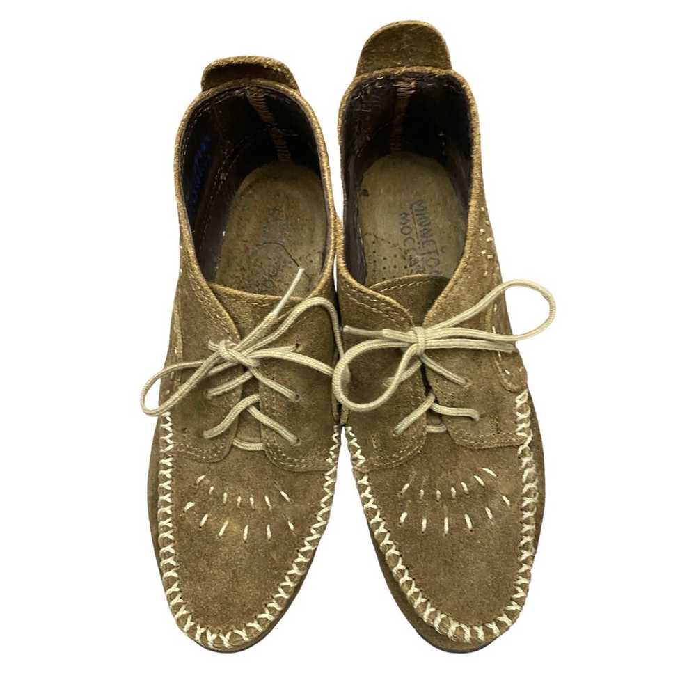 Vintage Minnetonka Lace Up Moccasin Ankle Boots R… - image 2
