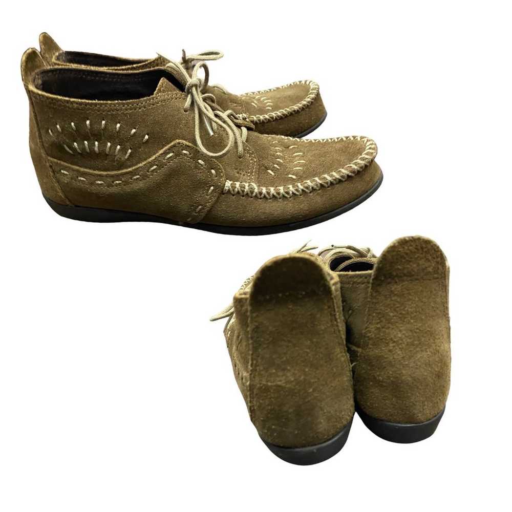 Vintage Minnetonka Lace Up Moccasin Ankle Boots R… - image 3