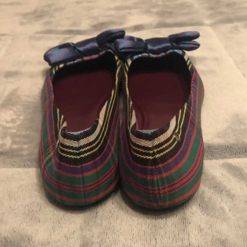 Coach Poppy Plaid Bow Tartan Flats - image 4