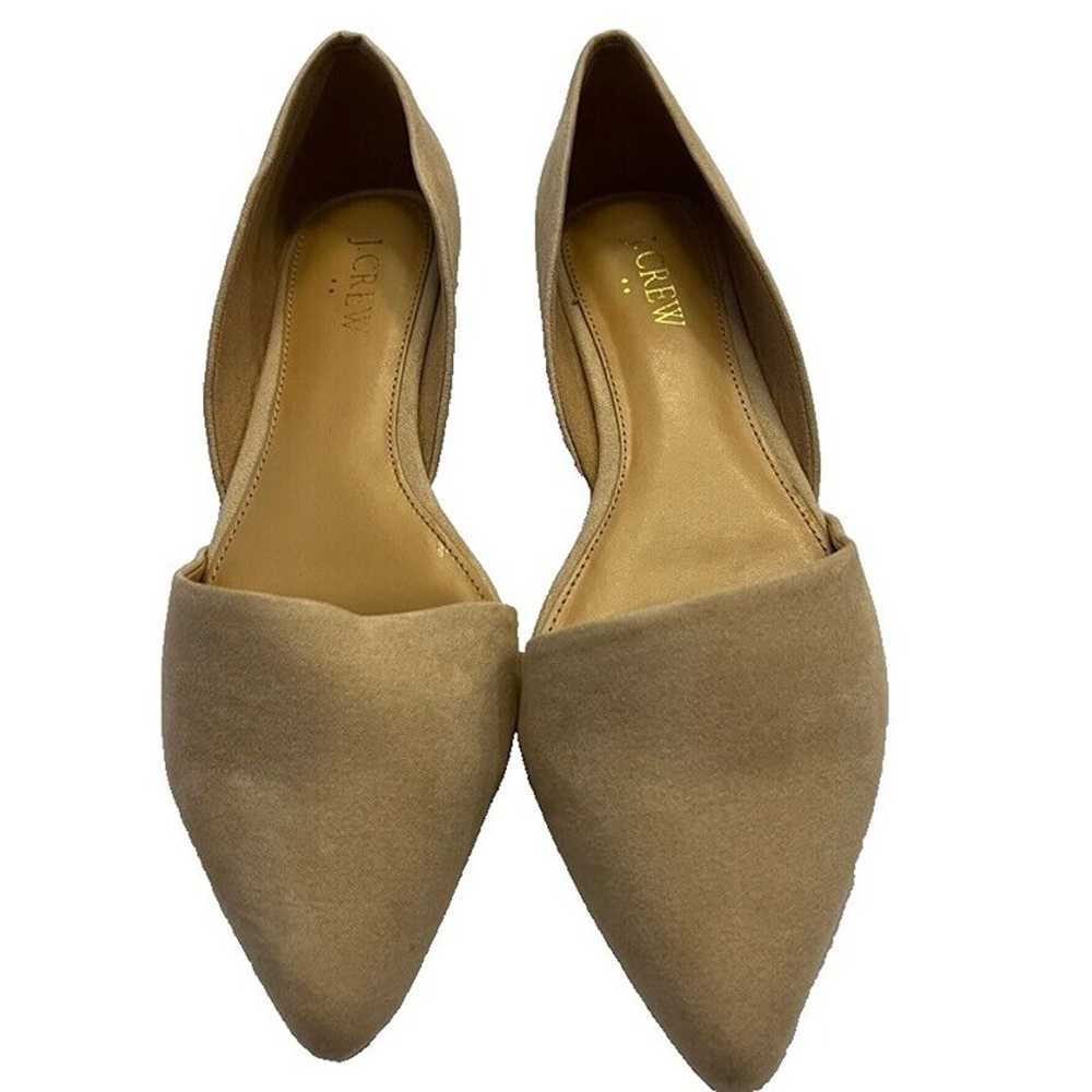 J.Crew $118 Zoe Sueded D'Orsay Flat Saddle Brown … - image 2