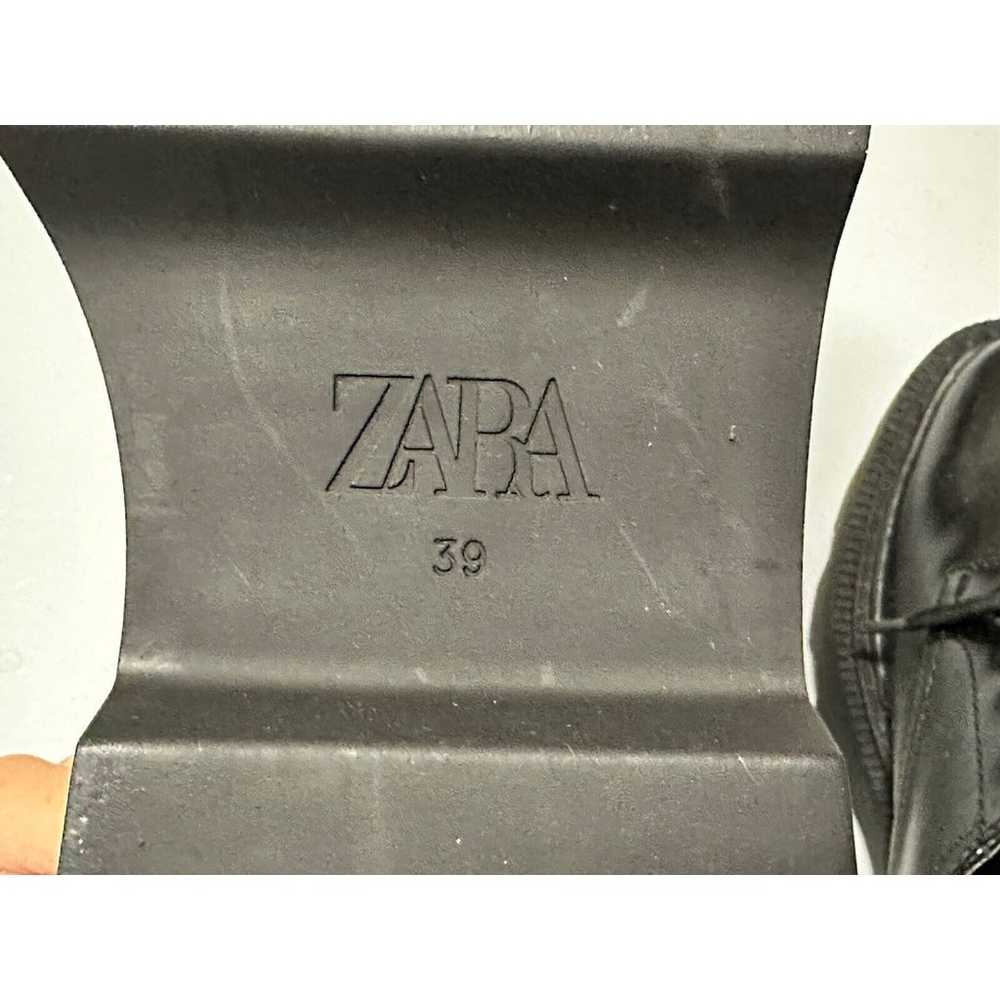 New Zara Flat Platform Derby Shoe TRF Size 39 - image 7